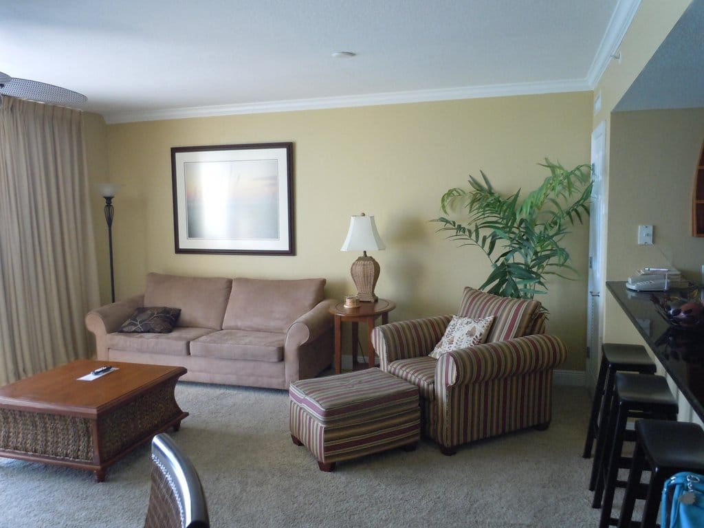 Club Wyndham Emerald Beach Resort Living Room Panama City Beach Timeshare