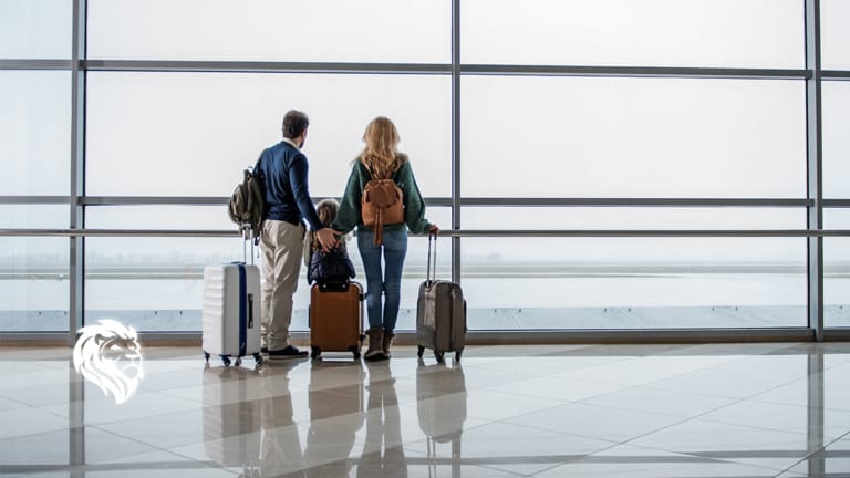 Family Traveling at the Airport