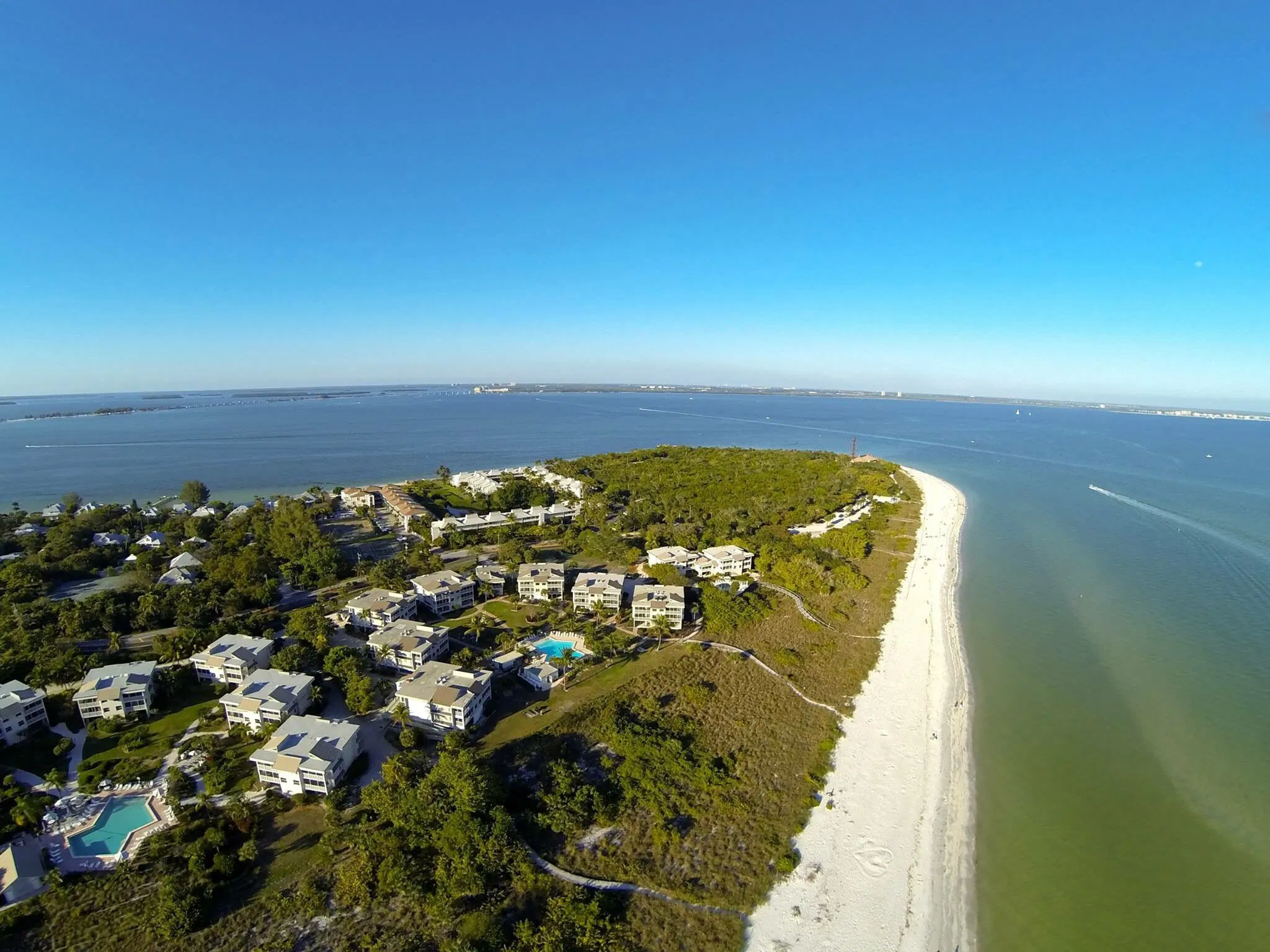 Shell Island Beach Club aerial view