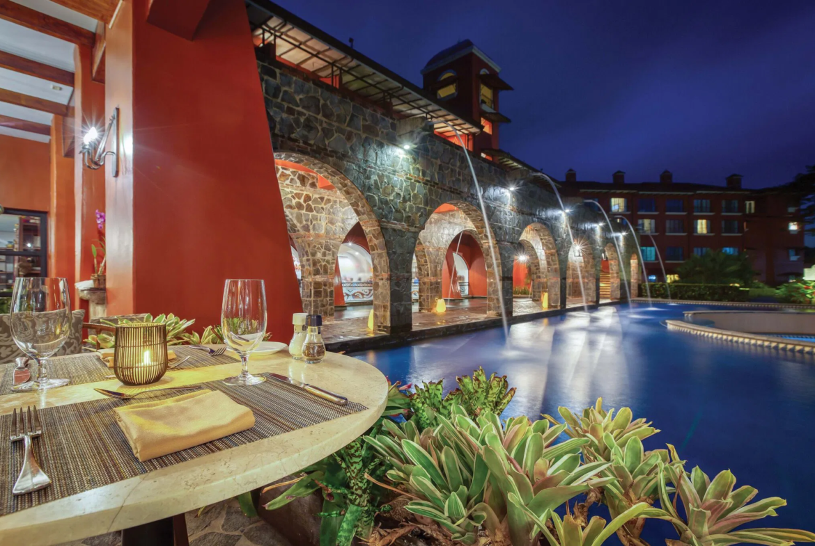 Marriott Vacation Club at Los Suenos Pool Night