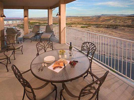 Desert views from a balcony at WorldMark St. George, highlighting Club Wyndham vs WorldMark differences.