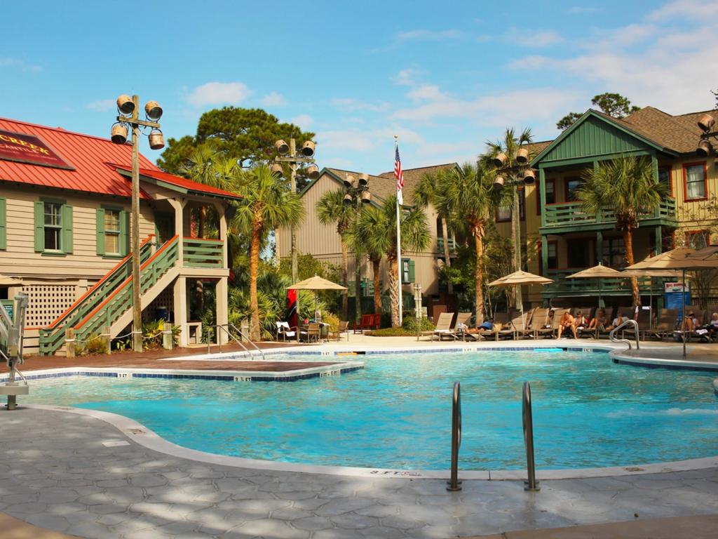 The pool at Disney's Hilton Head Island Resort, an amenity supported by disney vacation club maintenance fees.
