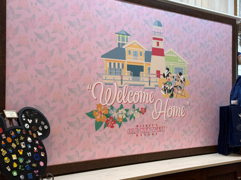 Welcome Home sign at Disney's Old Key West Resort, a resort DVC resale companies commonly handle contracts for.