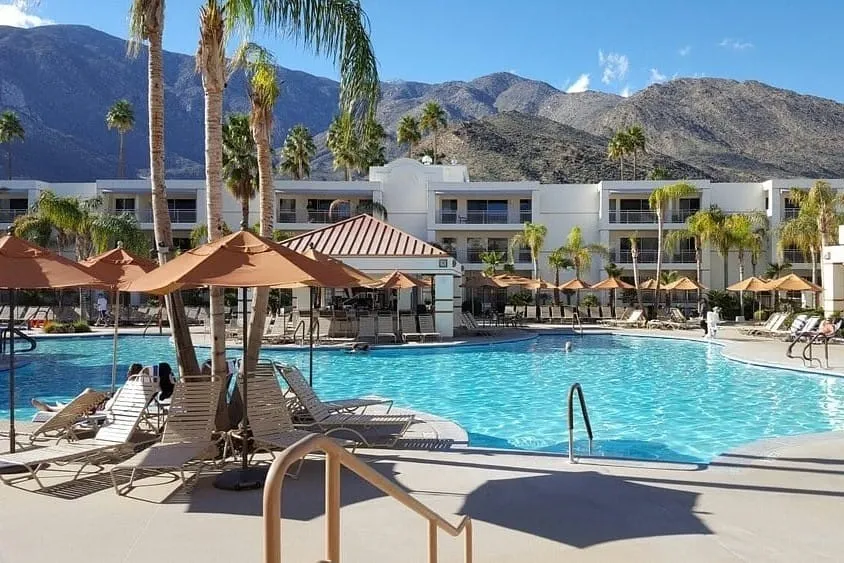 Palm Canyon Resort Pool Overview