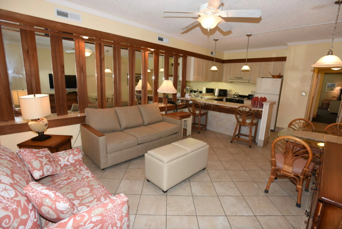 Limetree Beach Resort Living Room Kitchen