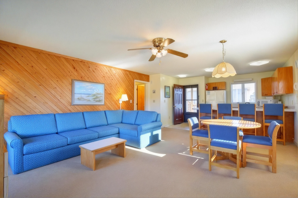 Sea Scape Beach Living Room and Kitchen